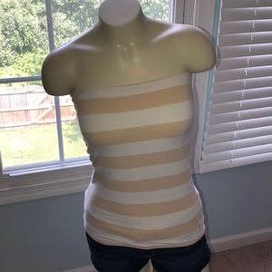 XS America Eagle Outfitters cream tube top